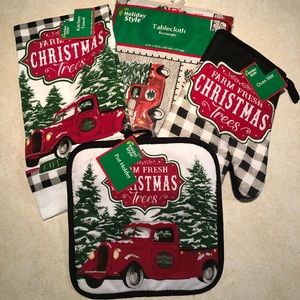 Christmas Red Truck Kitchen